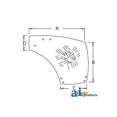 A & I Products Glass, Door (LH) 68.5" x61.5" x10" A-87560786
